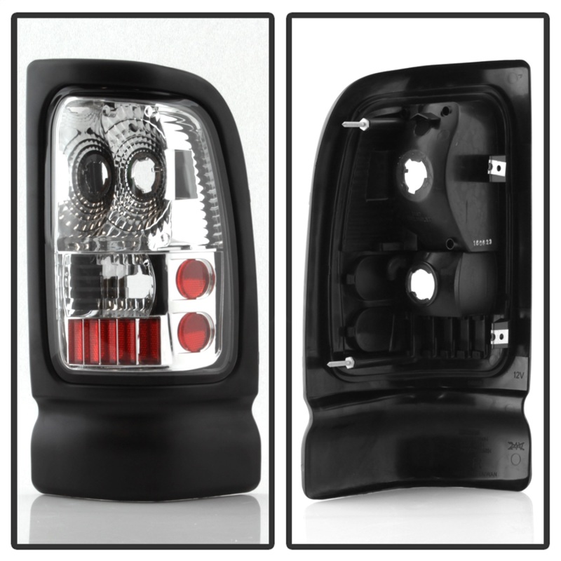 Dodge Ram 1500 Tail Lights - Rear - SPYDER - xTune Euro Style - Chrome - `94-`01