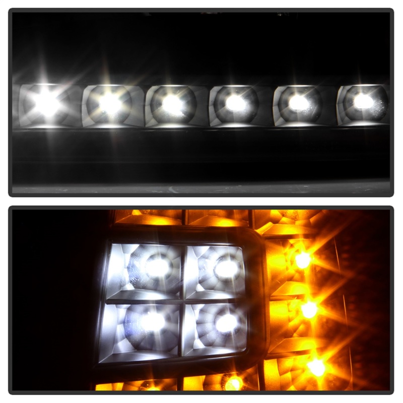 Ford F-150 Headlights - Front - SPYDER - xTune Crystal, Black Housing w/ Clear LED Corners - Black - `97-`03