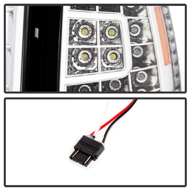 Ford F-150 Headlights - Front - SPYDER - xTune Crystal + Clear LED Corners - Chrome - `97-`03