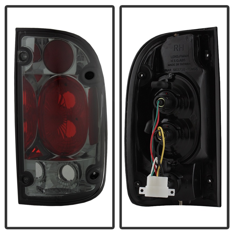 Toyota Tacoma Euro Tail Lights - SPYDER - Smoke - `01-`04