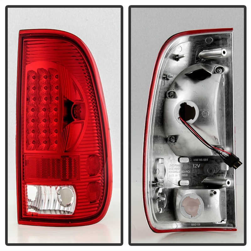 Ford F-150 Tail Lights - Rear - SPYDER - xTune Light Bar LED - Red Smoke - `97-`03