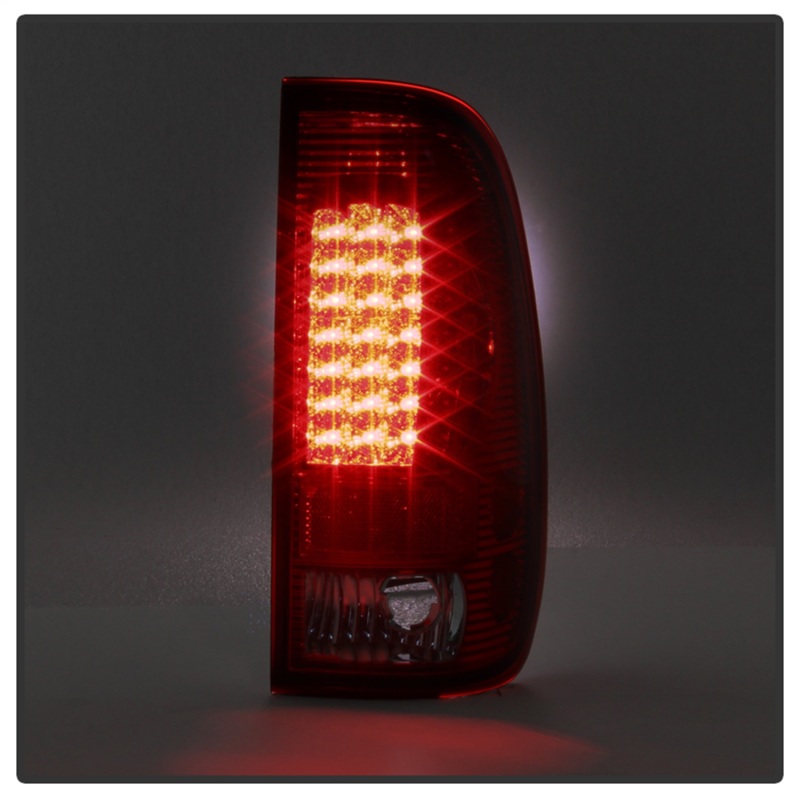 Ford F-250 Tail Lights - Rear - SPYDER - xTune Light Bar LED - Red Smoke - `99-`07
