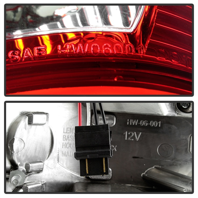 Ford F-350 Tail Lights - Rear - SPYDER - xTune Light Bar LED - Red Smoke - `99-`07