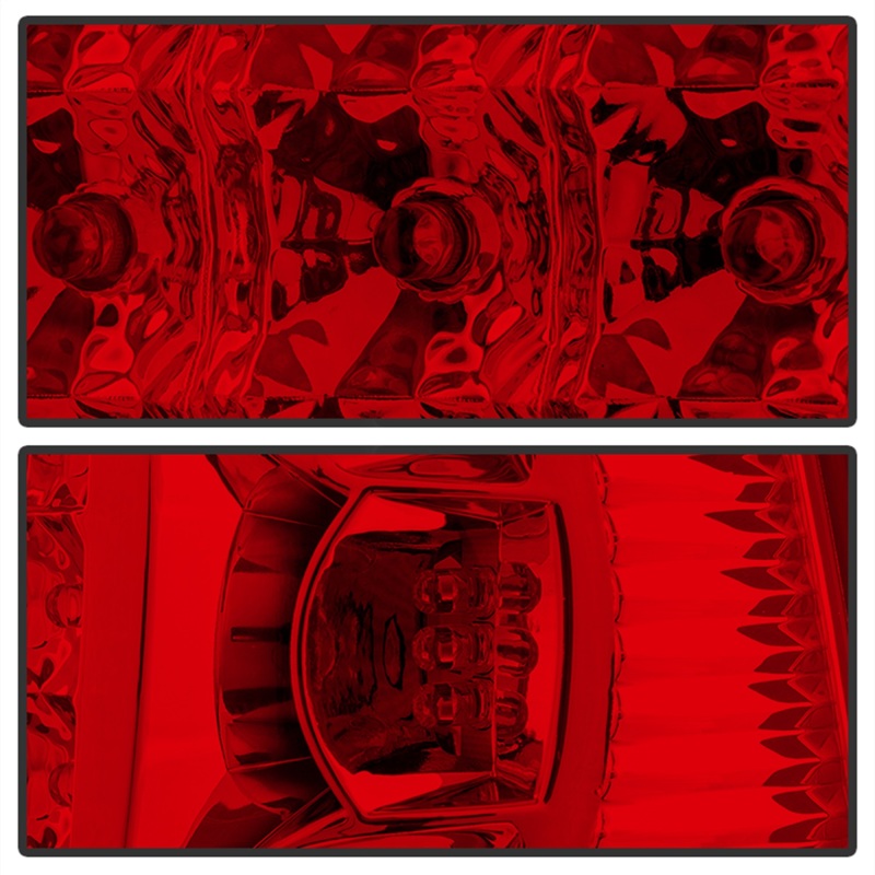 Ford F-350 Tail Lights - Rear - SPYDER - xTune Light Bar LED - Red Smoke - `99-`07