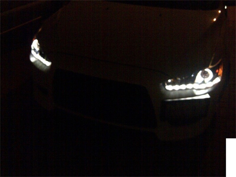 Mitsubishi Evolution Headlights - SPYDER - Projector Xenon/HID LED Halo DRL - Black - `08-`14