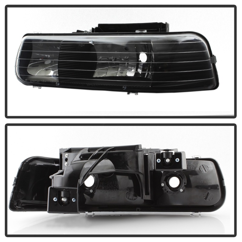 Chevrolet Tahoe Headlights - Front - SPYDER - xTune Crystal, Amber - Black - `00-`06