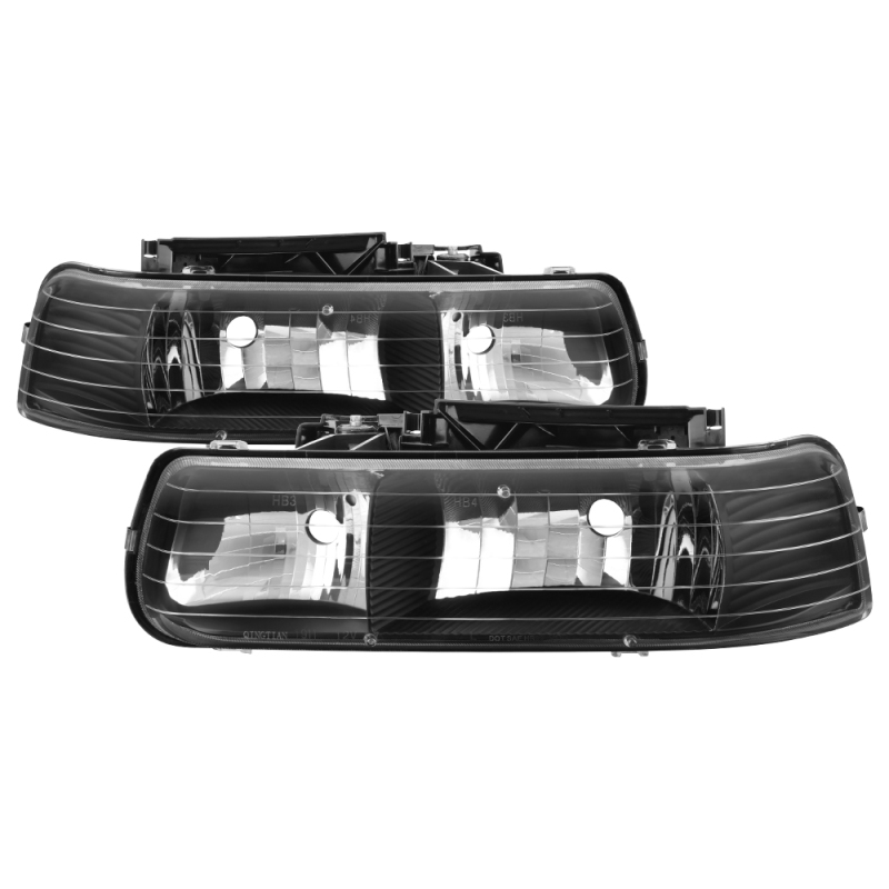 Chevrolet Tahoe Headlights - Front - SPYDER - xTune Crystal, Amber - Black - `00-`06
