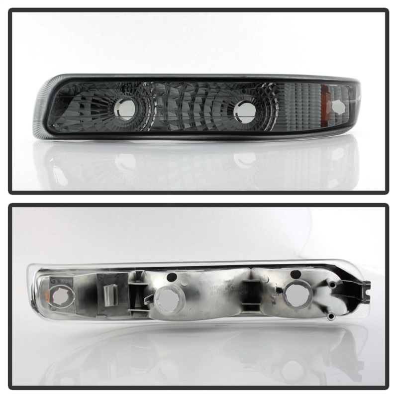 Chevrolet Silverado Bumper Lights - SPYDER - xTune Amber Reflector - Smoke - `99-`02