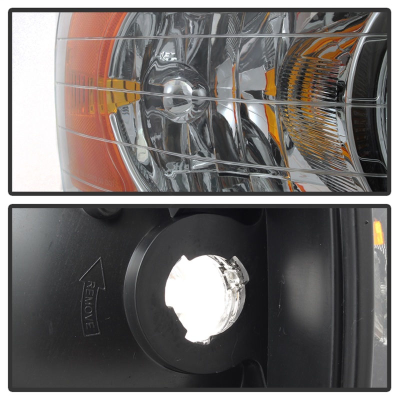 Dodge Ram 1500 Headlights - Front - SPYDER - xTune Crystal - Chrome/Amber - `02-`05