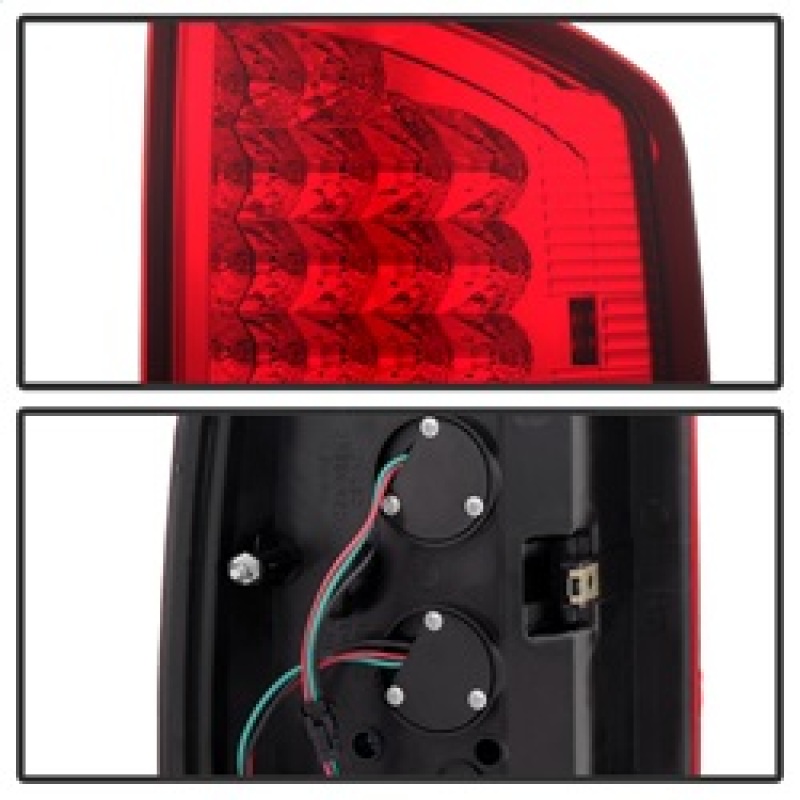 Dodge Ram 1500 Tail Lights - Rear - SPYDER - xTune LED, Plug-and-Play - Red/Clear Lens, Black Housing - `02-`06