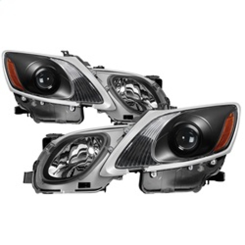 Lexus GS Projector Headlights - SPYDER - XTune with AFS HID Fit and Factory Headlight Washer - Black - `06-`11