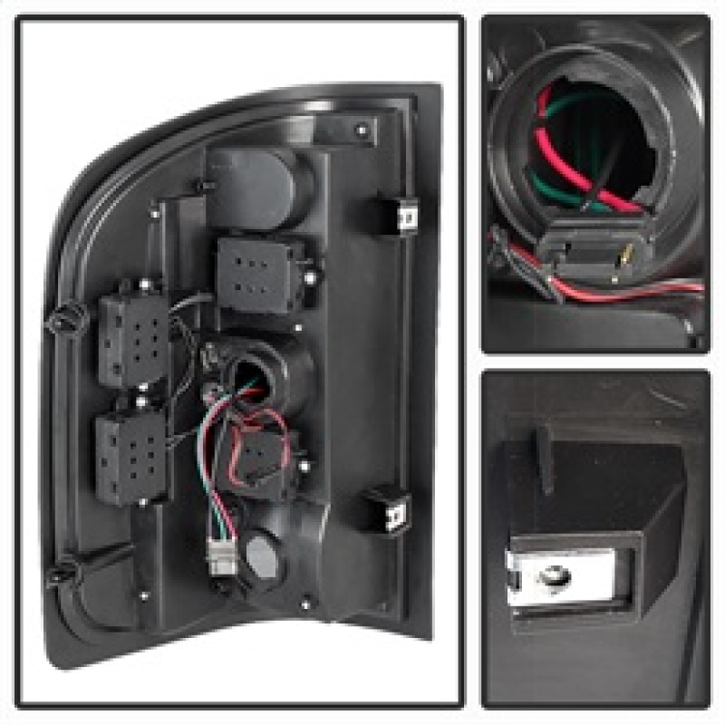 Chevrolet Silverado Tail Lights - Rear - SPYDER - xTune LED - Black Smoke - `07-`13
