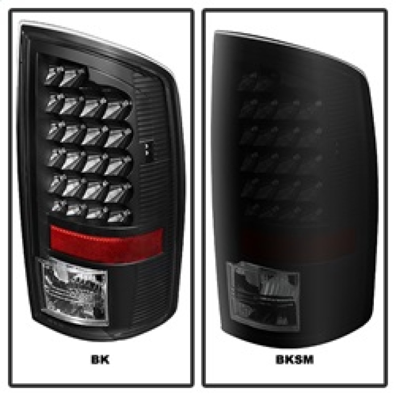 Dodge Ram 1500 Tail Lights - Rear - SPYDER - xTune LED, Black Housing, Smoke Lens - Black Smoke - `02-`06