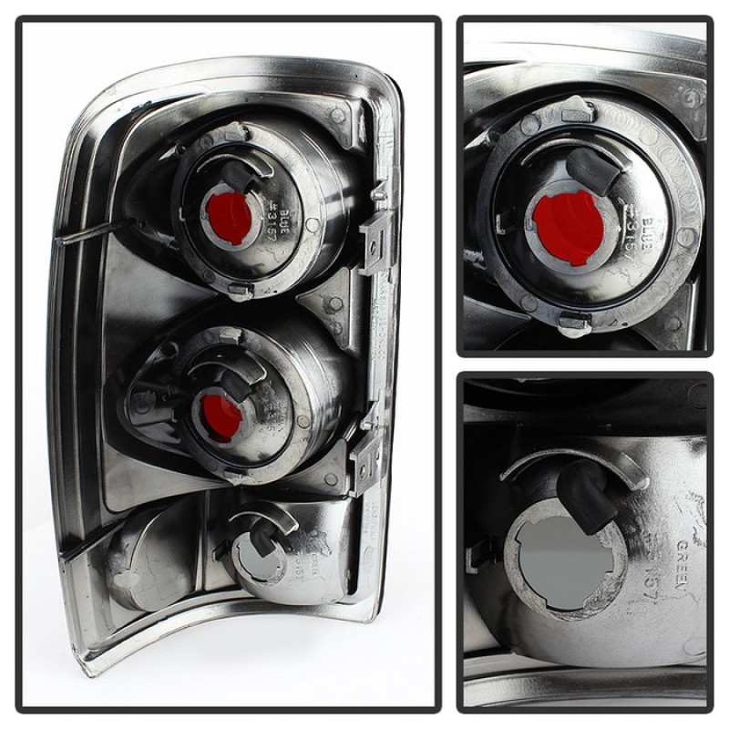 Chevrolet Tahoe 2500 Tail Lights - SPYDER - Euro Style - Black Smoke - `00-`06