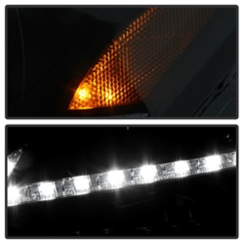 Lexus IS Headlights - SPYDER - DRL Projector - Black Smoke - `06-`10