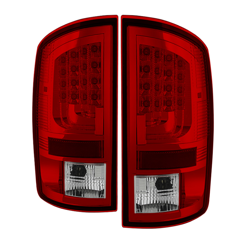 Dodge Ram 1500 LED Tail Lights - SPYDER - Version 2 - Red Clear - `02-`06