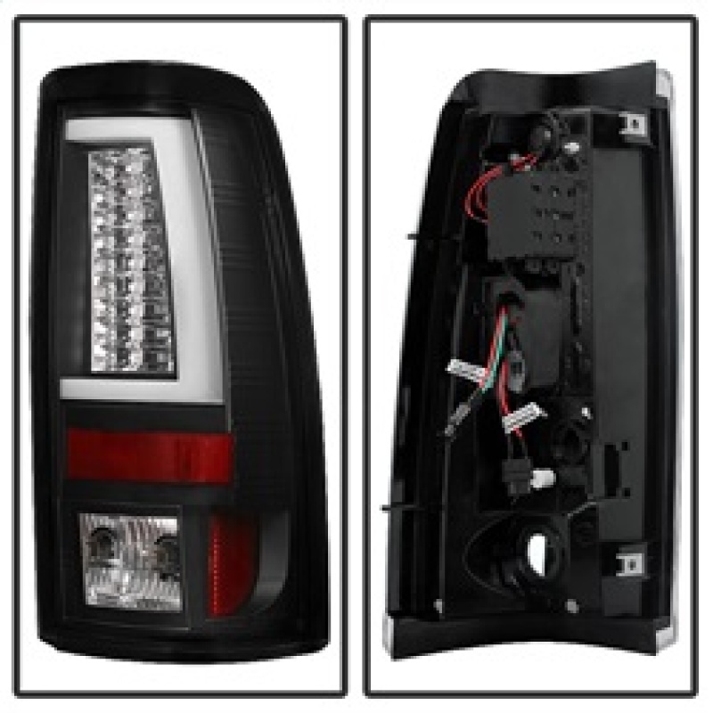Chevrolet Silverado 2500 LED Tail Lights - SPYDER - Version 2 - Black - `03-`06