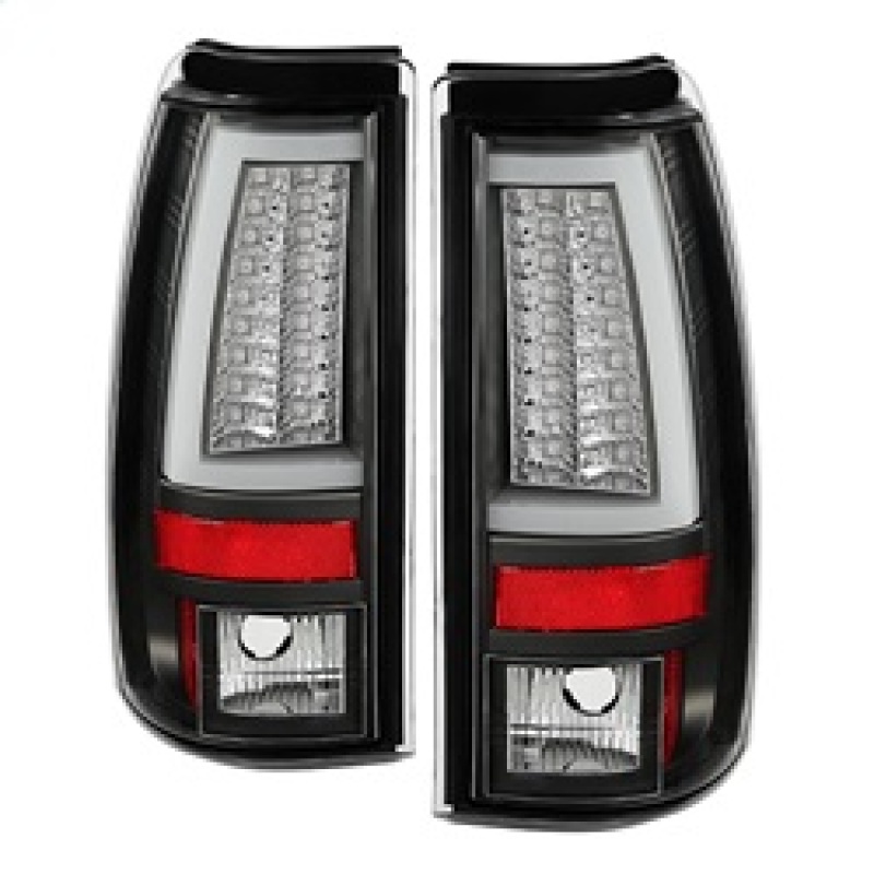 Chevrolet Silverado 2500 LED Tail Lights - SPYDER - Version 2 - Black - `03-`06