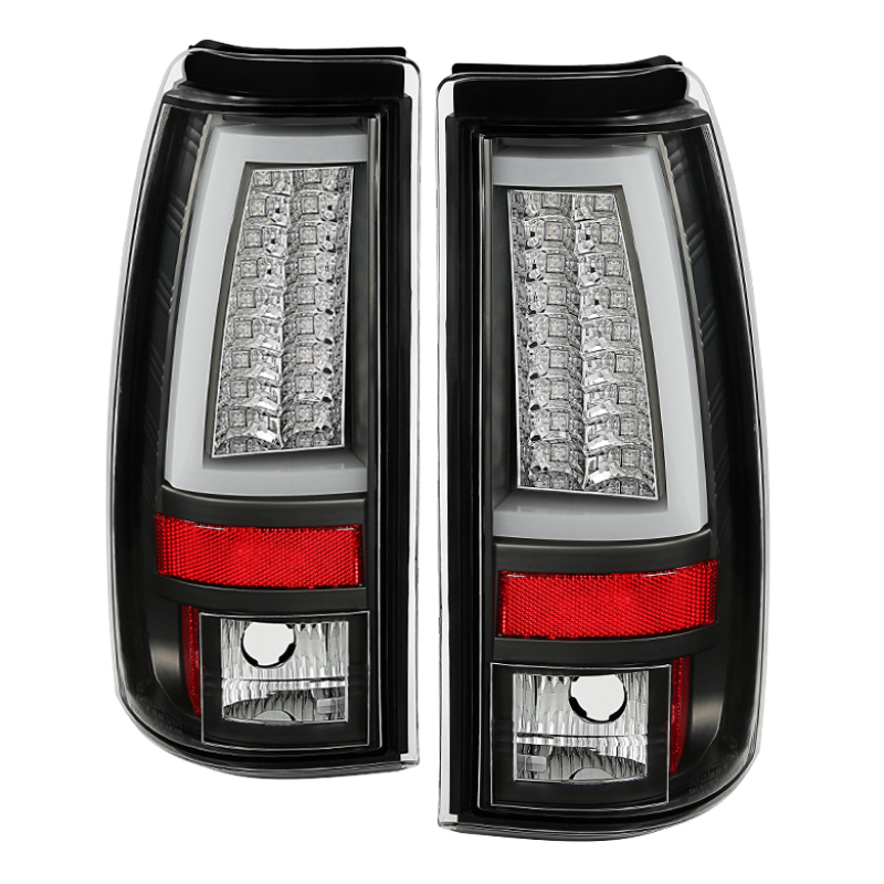 Chevrolet Silverado 2500 LED Tail Lights - SPYDER - Version 2 - Black - `03-`06