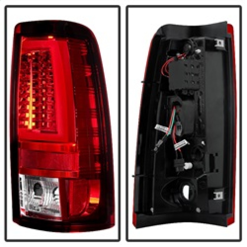 Chevrolet Silverado 1500 Tail Lights - SPYDER - Version 2 LED - Red Clear - `03-`06