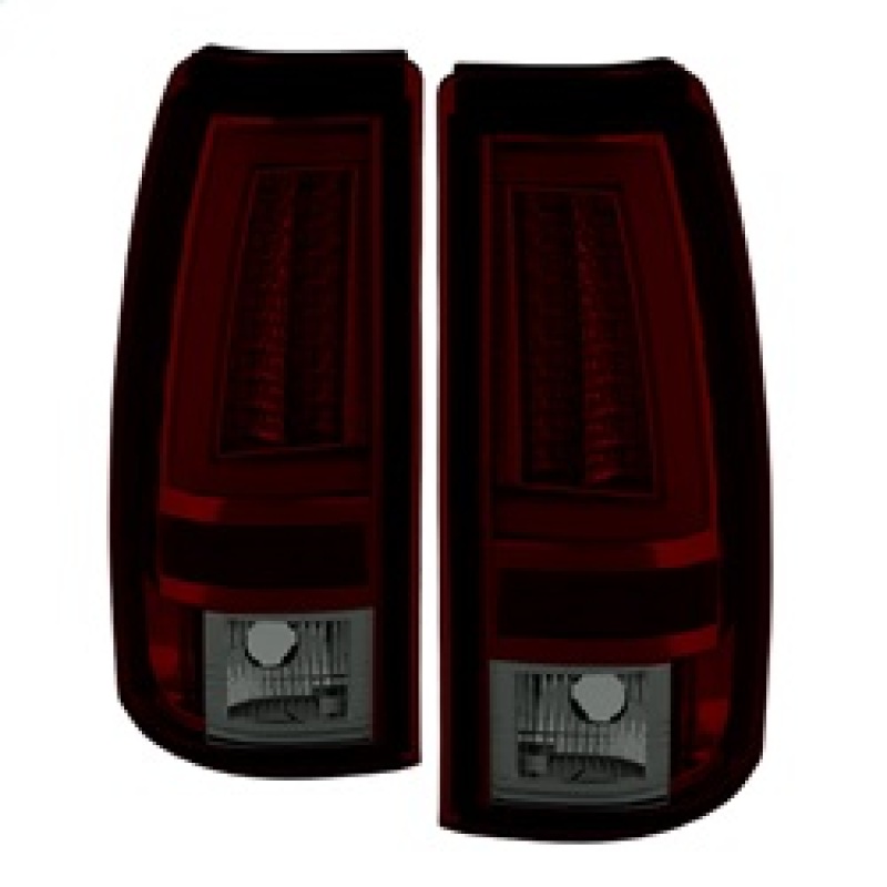 Chevrolet Silverado 2500 LED Tail Lights - SPYDER - Version 2 - Red Smoke - `03-`06