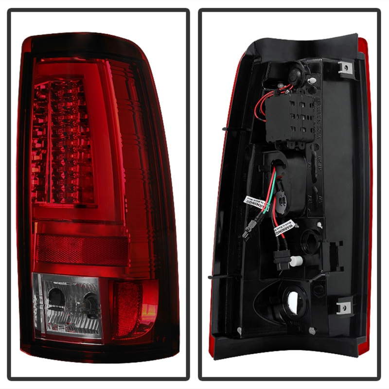 Chevrolet Silverado 2500 LED Tail Lights - SPYDER - Version 2 - Red Smoke - `03-`06