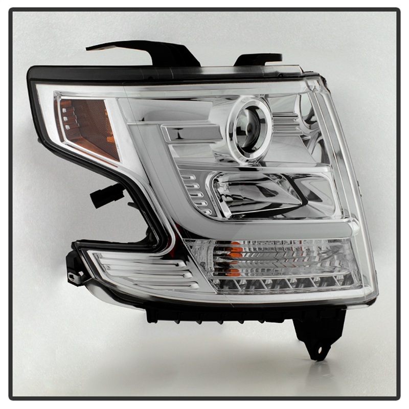 Chevrolet Tahoe Headlights - SPYDER - DRL LED Projector - Chrome - `15-`16