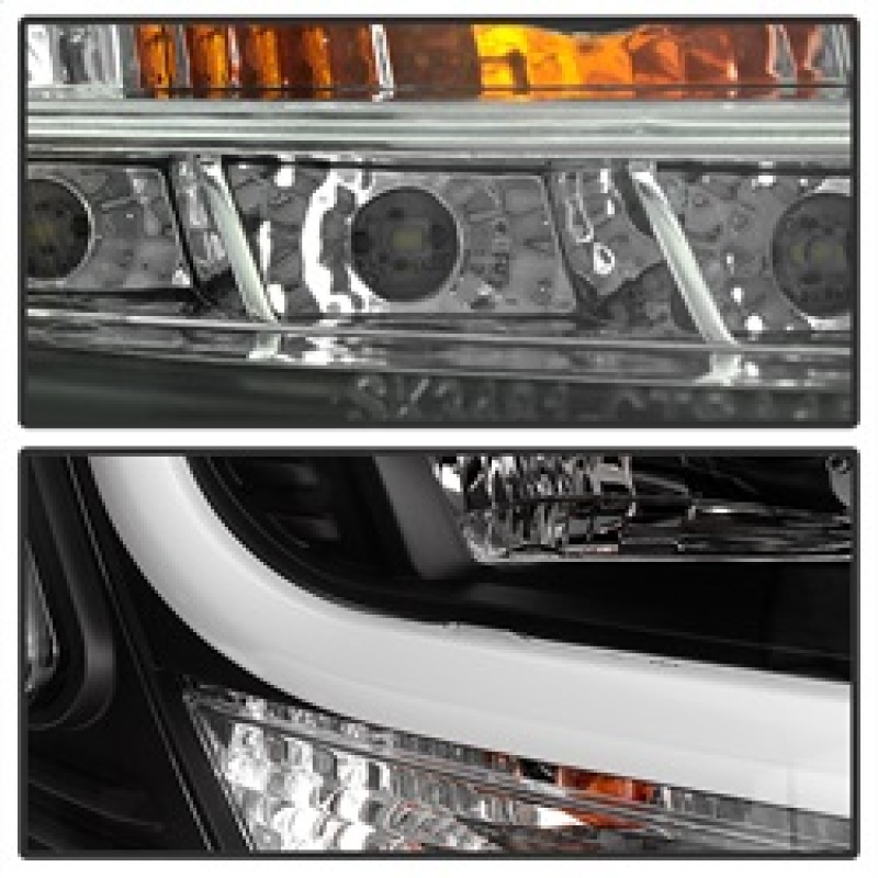 Chevrolet Tahoe Headlight Set - SPYDER - DRL LED Projector Headlights - Black - `15-`16