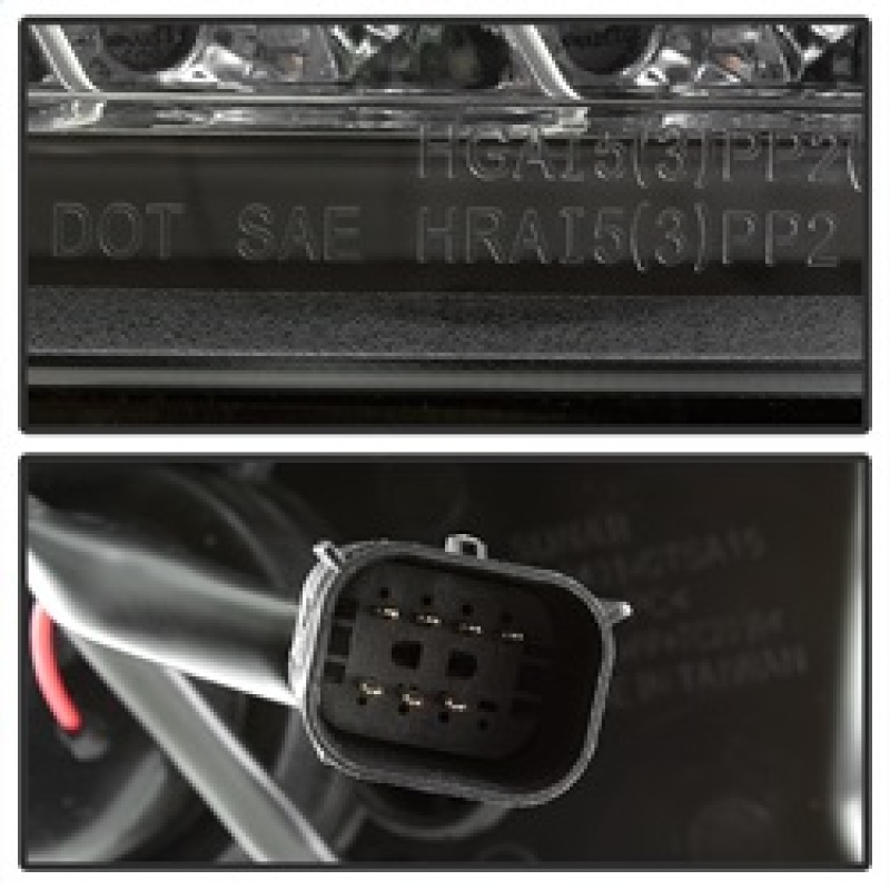 Chevrolet Tahoe Headlight Set - SPYDER - DRL LED Projector Headlights - Black - `15-`16