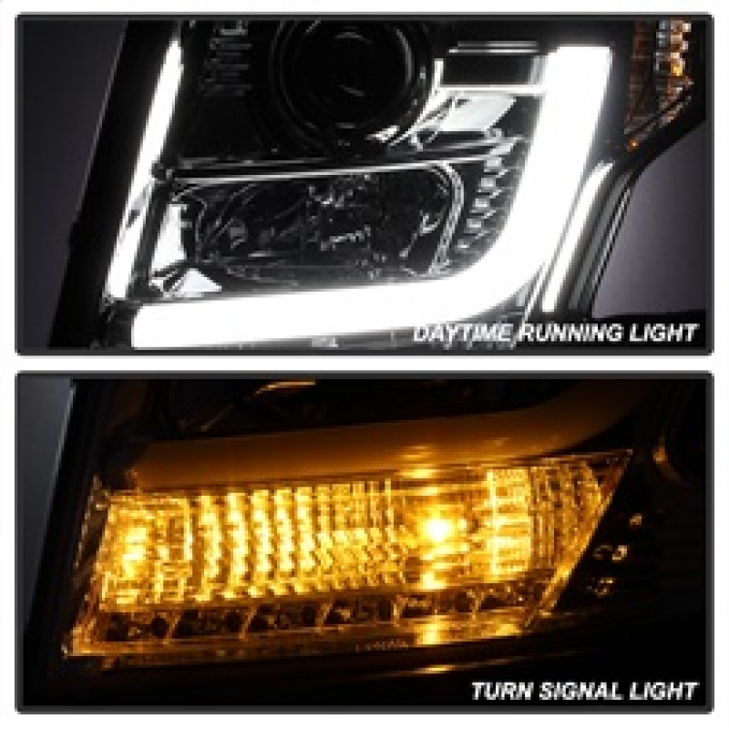 Chevrolet Tahoe Headlights - SPYDER - DRL LED Projector - Smoke - `15-`16