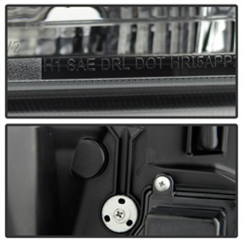 Chevrolet Tahoe Headlights - SPYDER - Projector Version 2 Light Bar DRL - Black - `07-`14