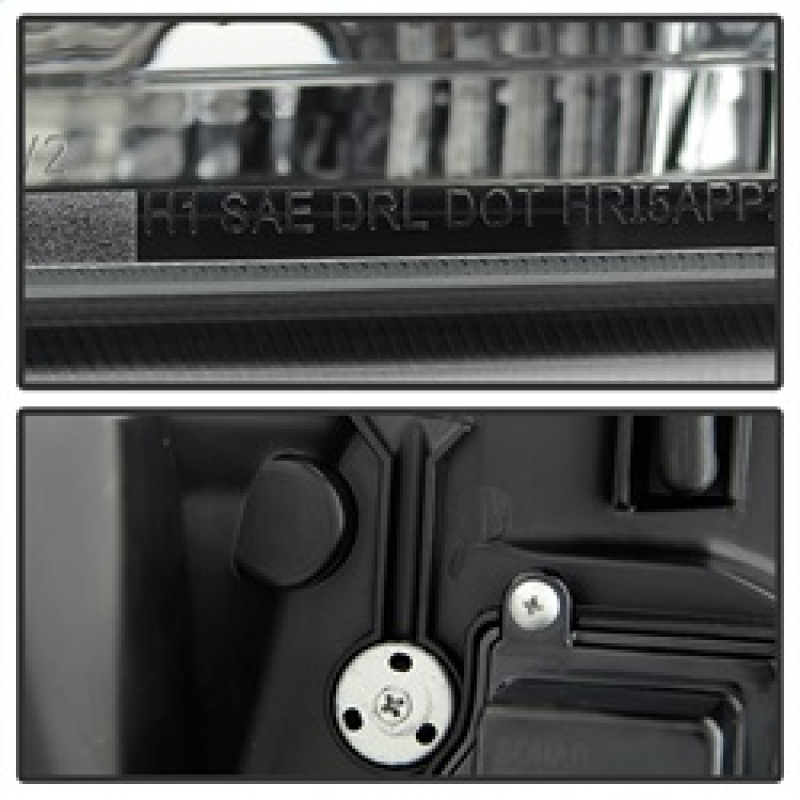 Chevrolet Tahoe Headlights - SPYDER - Projector Version 2 Light Bar DRL - Black - `07-`14