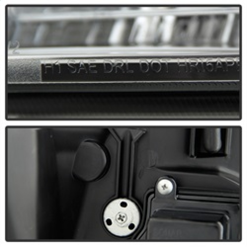 Chevrolet Tahoe Projector Headlights - SPYDER - Version 2 Light Bar DRL - Chrome - `07-`14