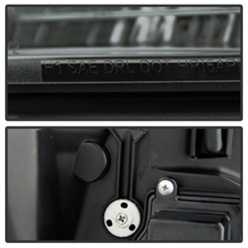 Chevrolet Tahoe Headlights - SPYDER - V2 Projector Light Bar DRL - Smoke - `07-`14