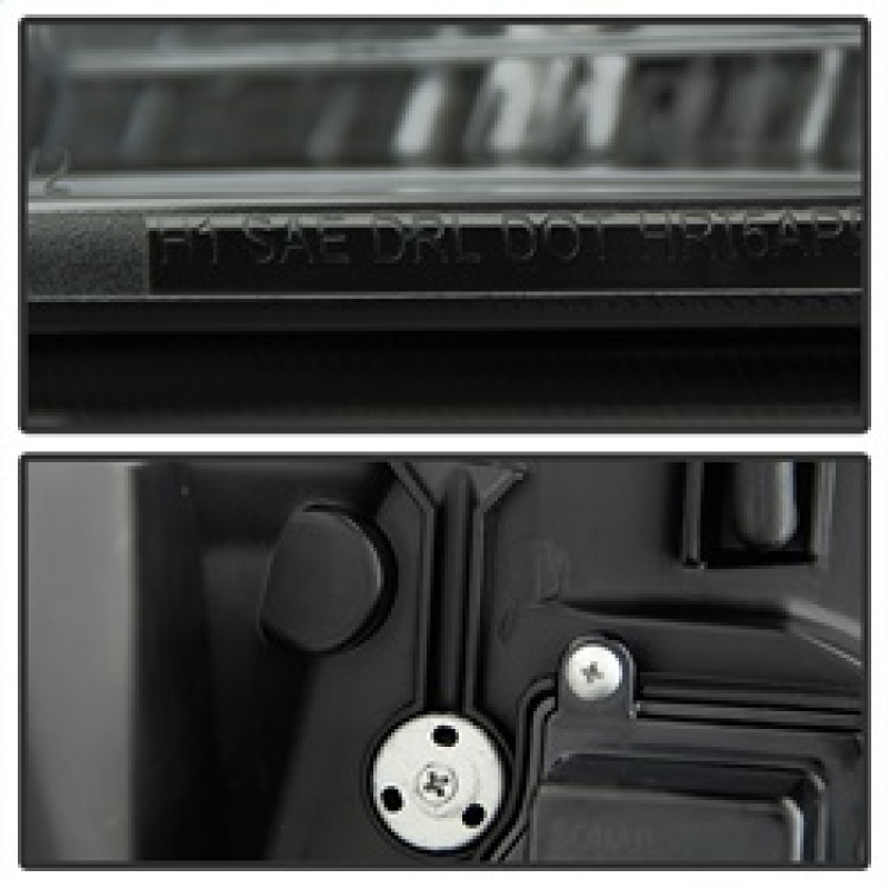 Chevrolet Tahoe Headlights - SPYDER - V2 Projector Light Bar DRL - Smoke - `07-`14