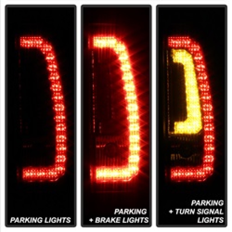 Chevrolet Tahoe Tail Light Set - Rear - SPYDER - Version 2, Light Bar LED - Black - `07-`14