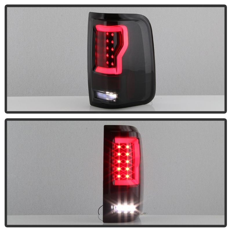 Ford F150 Tail Lights - SPYDER - LED, Version 2 - Black Smoke - `04-`08