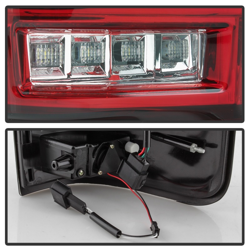 Ford F150 Tail Lights - SPYDER - LED Version 2 - Red Clear - `04-`08