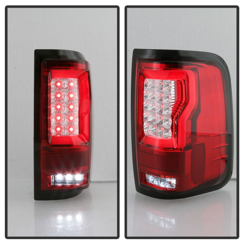 Ford F150 Tail Lights - SPYDER - LED Version 2 - Red Clear - `04-`08