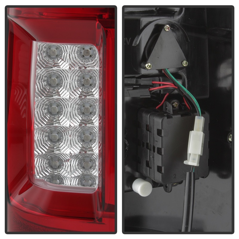 Ford F150 Tail Lights - SPYDER - LED Version 2 - Red Clear - `04-`08