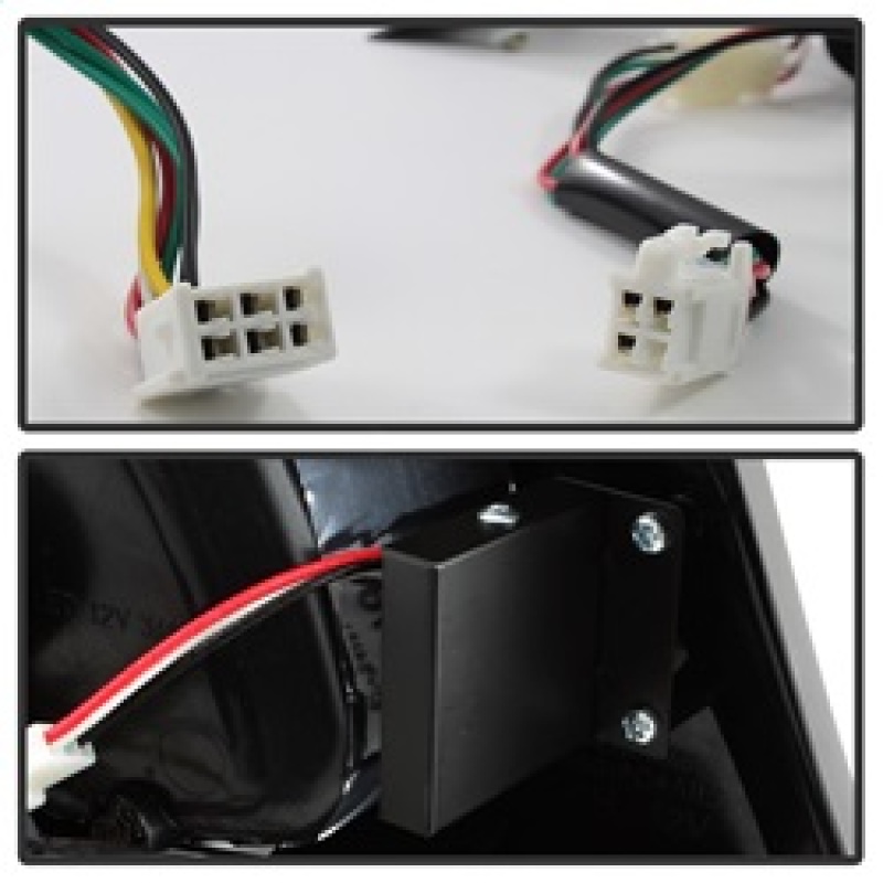 Lexus GS400 LED Tail Lights - SPYDER - 4pc LED - Black - Black - `98-`05