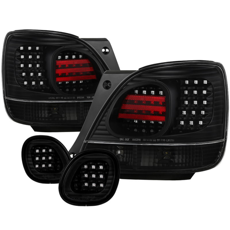 Lexus GS400 LED Tail Lights - SPYDER - 4pc LED - Black - Black - `98-`05