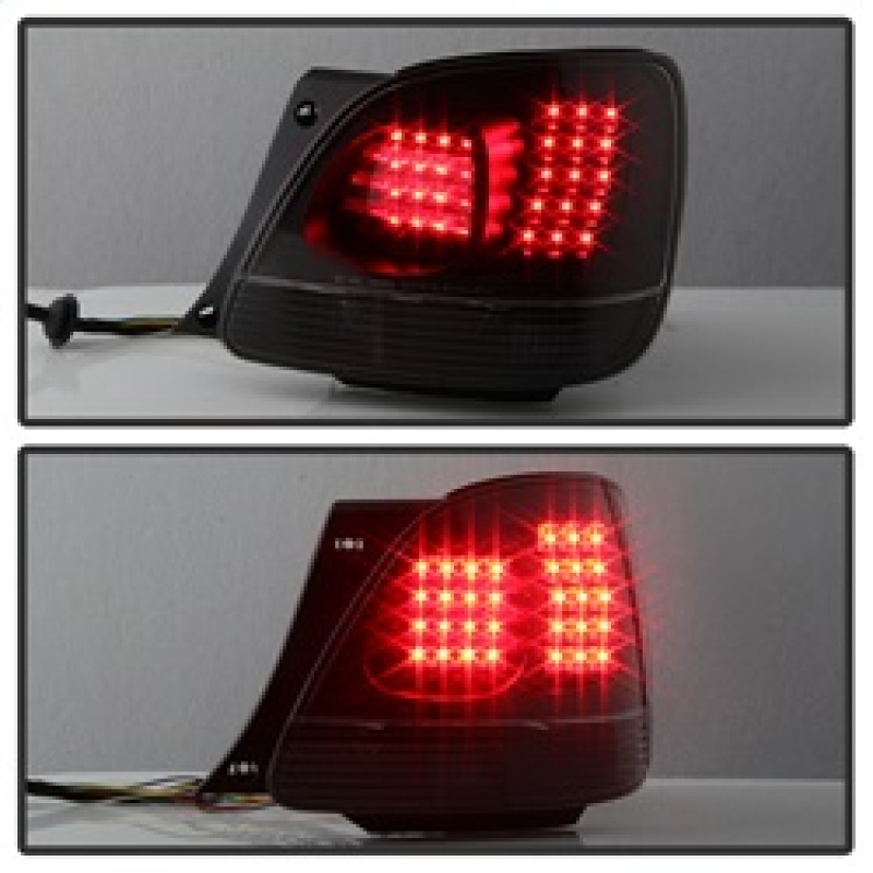 Lexus GS400 LED Tail Lights - SPYDER - 4pc LED - Black - Black - `98-`05
