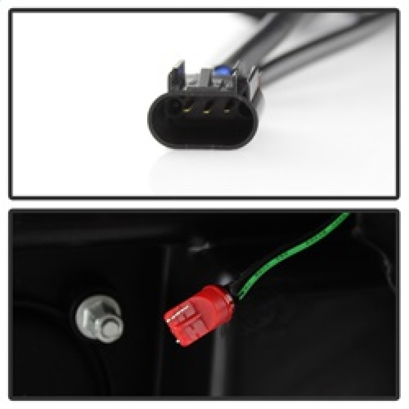 Ford F-250 Headlights - SPYDER - Projector Headlights V2 - Light Bar DRL - Black - `08-`10