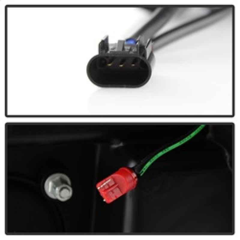 Ford F-250 Headlights - SPYDER - Projector Headlights V2 - Light Bar DRL - Black - `08-`10