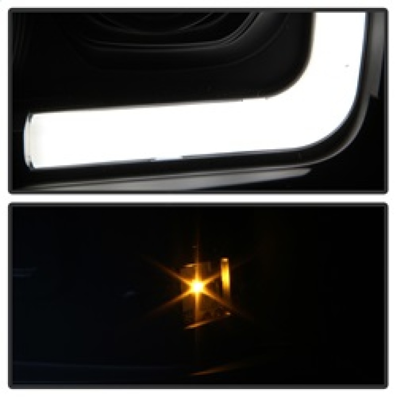 Ford F350 Headlights - SPYDER - Projector Light Bar - Black - `05-`07