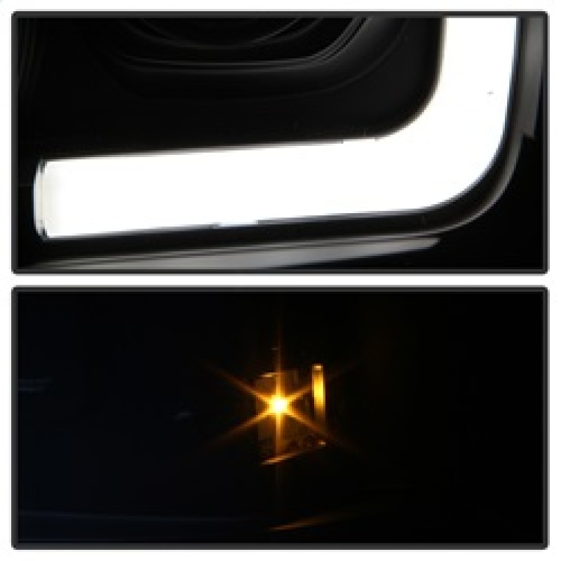 Ford F350 Headlights - SPYDER - Projector Light Bar - Black - `05-`07