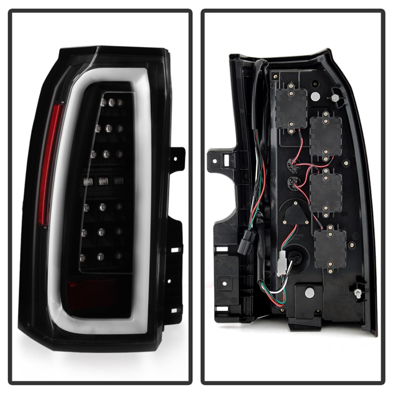 Chevrolet Suburban LED Tail Lights - SPYDER - Light Bar - Black - `15-`17