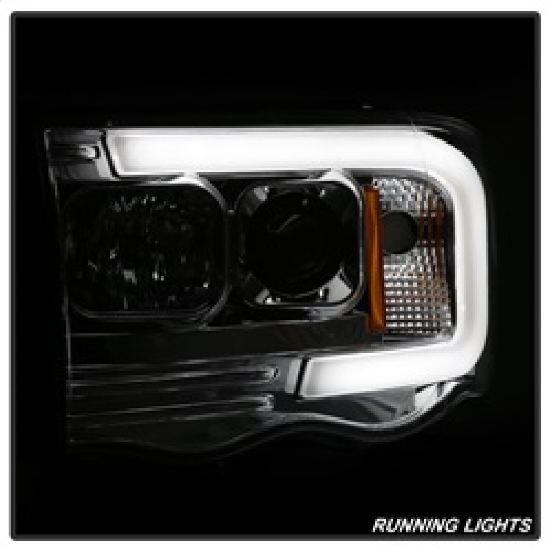 Dodge Ram 1500 Headlights - SPYDER - Projector Headlights - Version 2 - Light Bar DRL - Chrome - `02-`05