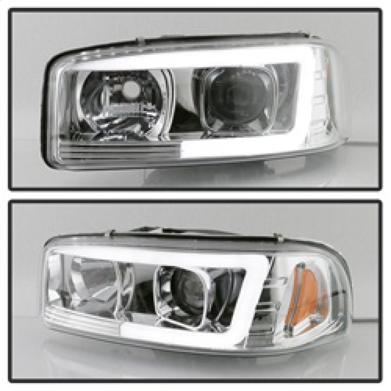GMC Sierra 2500 Headlights - SPYDER - V2 Projector Headlights - DRL - Chrome - `99-`06